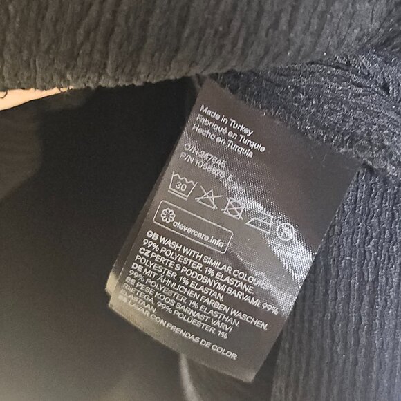 H&M Women’s Dress XXL Black Smocked Babydoll Puff Sleeve Cottagecore Minimalist - Picture 5 of 8